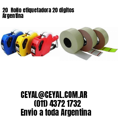 20 	Rollo etiquetadora 20 digitos Argentina