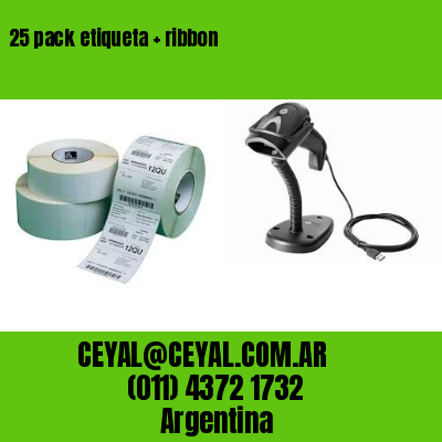 25 pack etiqueta   ribbon