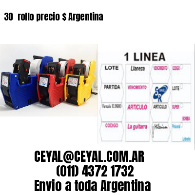 30 	rollo precio $ Argentina