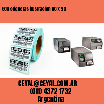 500 etiquetas ilustracion 80 x 90