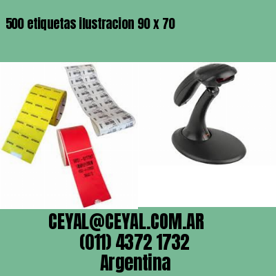 500 etiquetas ilustracion 90 x 70