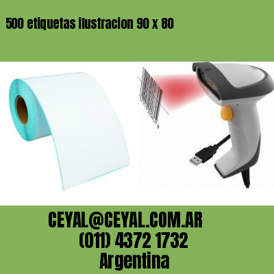 500 etiquetas ilustracion 90 x 80