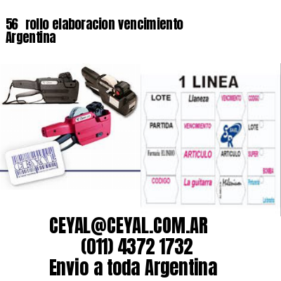 56 	rollo elaboracion vencimiento Argentina