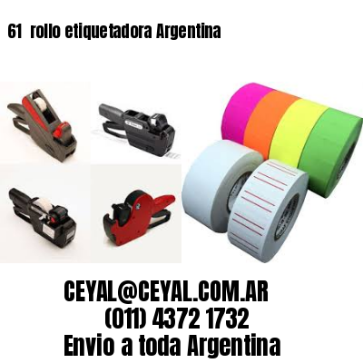 61 	rollo etiquetadora Argentina