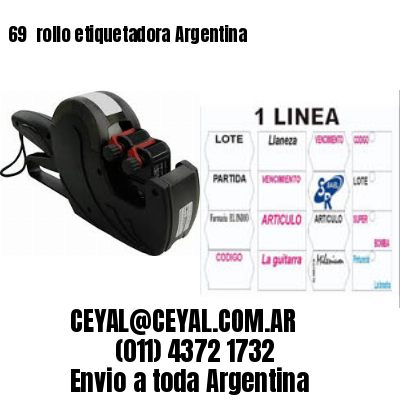 69 	rollo etiquetadora Argentina