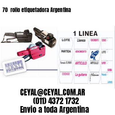 70 	rollo etiquetadora Argentina