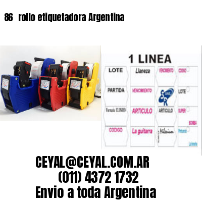 86 	rollo etiquetadora Argentina
