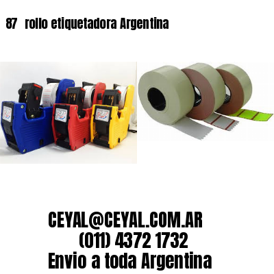 87 	rollo etiquetadora Argentina