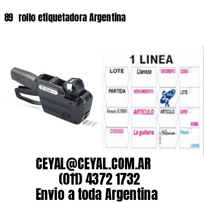 89 	rollo etiquetadora Argentina