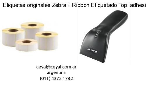 Etiquetas originales Zebra Ribbon Etiquetado Top: adhesivo ribbo