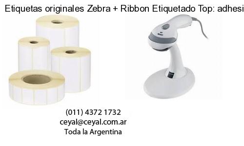 Etiquetas originales Zebra   Ribbon Etiquetado Top: adhesivo   ribbo