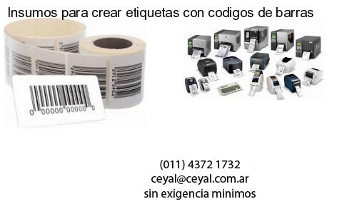 Insumos para crear etiquetas con codigos de barras