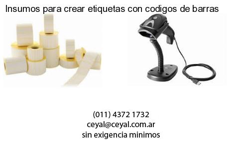 Insumos para crear etiquetas con codigos de barras