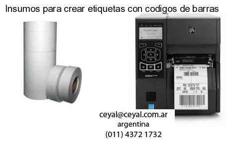 Insumos para crear etiquetas con codigos de barras