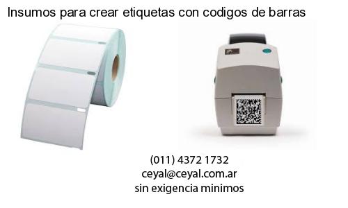 Insumos para crear etiquetas con codigos de barras