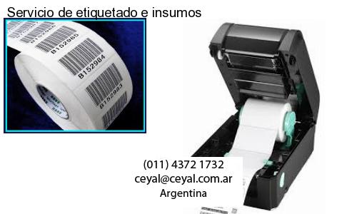 Servicio de etiquetado e insumos
