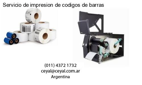 Servicio de impresion de codigos de barras