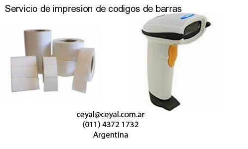 Servicio de impresion de codigos de barras