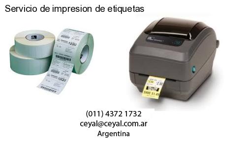 Servicio de impresion de etiquetas