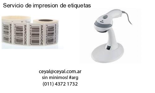 Servicio de impresion de etiquetas