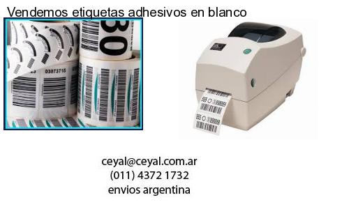 Vendemos etiquetas adhesivos en blanco