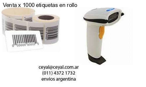 Venta x 1000 etiquetas en rollo