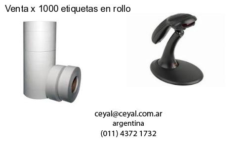 Venta x 1000 etiquetas en rollo