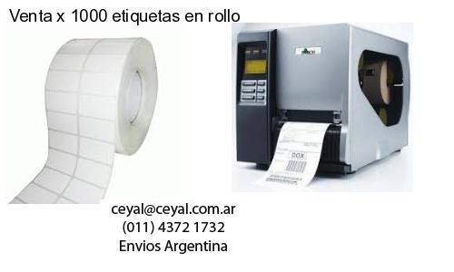 Venta x 1000 etiquetas en rollo