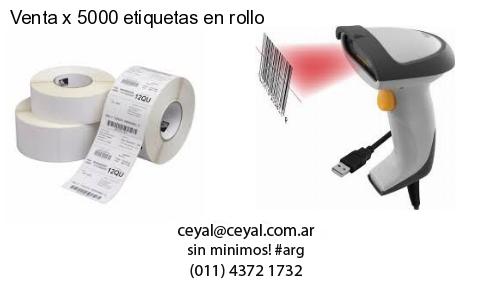 Venta x 5000 etiquetas en rollo