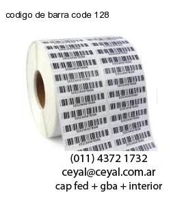 codigo de barra code 128