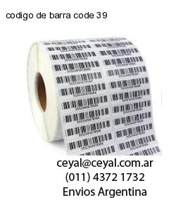 codigo de barra code 39