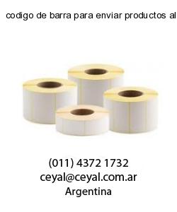 codigo de barra para enviar productos al interior