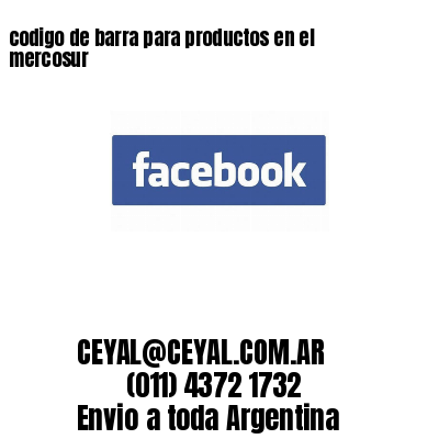 codigo de barra para productos en el mercosur 