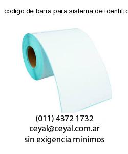 codigo de barra para sistema de identificación
