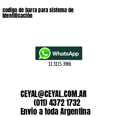codigo de barra para sistema de identificación 