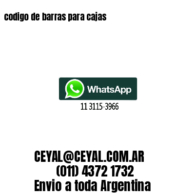codigo de barras para cajas