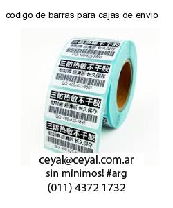 codigo de barras para cajas de envio