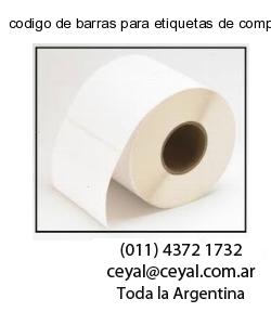 codigo de barras para etiquetas de composición
