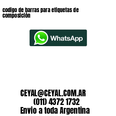 codigo de barras para etiquetas de composición