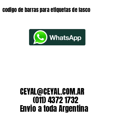 codigo de barras para etiquetas de fasco 