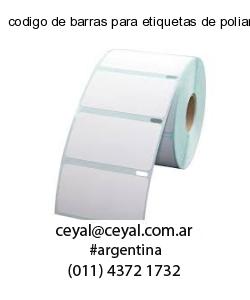 codigo de barras para etiquetas de poliamida