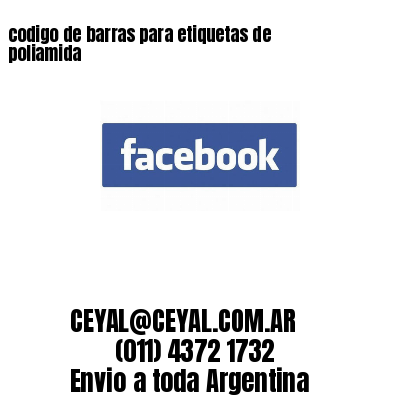 codigo de barras para etiquetas de poliamida 