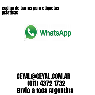 codigo de barras para etiquetas plásticas 