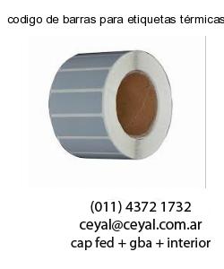 codigo de barras para etiquetas térmicas