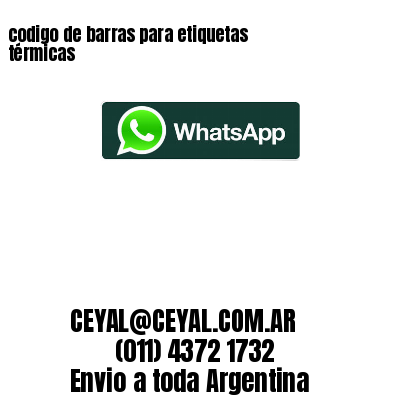codigo de barras para etiquetas térmicas 