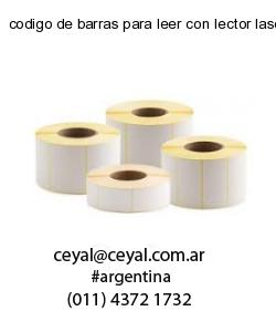 codigo de barras para leer con lector laser