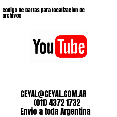 codigo de barras para localizacion de archivos 
