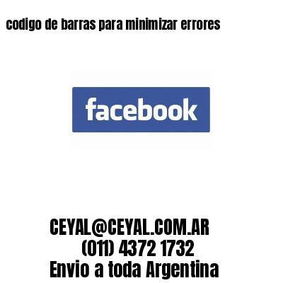 codigo de barras para minimizar errores