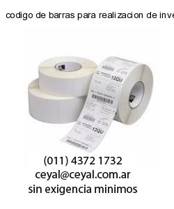 codigo de barras para realizacion de inventario