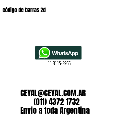 código de barras 2d